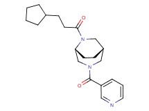 (1S*,5R*)-6-(3-cyclopentylpropanoyl)-3-(3-pyridinylcarbonyl)-3,6-diazabicyclo[3.2.2]nonane