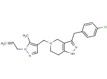 5-[(1-allyl-5-methyl-1H-pyrazol-4-yl)methyl]-3-(4-chlorobenzyl)-4,5,6,7-tetrahydro-1H-pyrazolo[4,3-c]pyridine