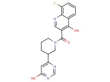 8-fluoro-3-{[3-(6-hydroxy-4-pyrimidinyl)-1-piperidinyl]carbonyl}-4-quinolinol
