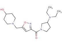 1-[(3-{[3-(diethylamino)pyrrolidin-1-yl]carbonyl}isoxazol-5-yl)methyl]piperidin-4-ol