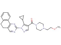 2-(5-cyclopropyl-4-{[4-(2-methoxyethyl)-1-piperazinyl]carbonyl}-1H-pyrazol-1-yl)-5,6-dihydrobenzo[h]quinazoline
