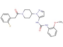 N-(1-{1-[(2-fluorophenyl)acetyl]-4-piperidinyl}-1H-pyrazol-5-yl)-N'-(2-methoxyphenyl)urea