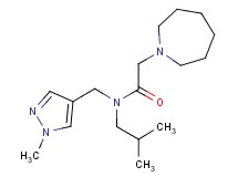 2-azepan-1-yl-N-isobutyl-N-[(1-methyl-1H-pyrazol-4-yl)methyl]acetamide