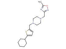 1-[(5-cyclohexyl-2-thienyl)methyl]-4-[(5-methyl-1,2,4-oxadiazol-3-yl)methyl]piperazine