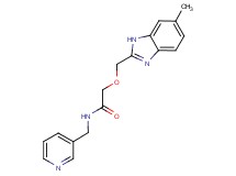 2-[(6-methyl-1H-benzimidazol-2-yl)methoxy]-N-(pyridin-3-ylmethyl)acetamide