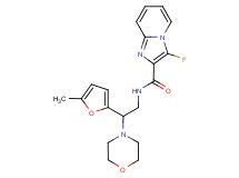 3-fluoro-N-[2-(5-methyl-2-furyl)-2-(4-morpholinyl)ethyl]imidazo[1,2-a]pyridine-2-carboxamide
