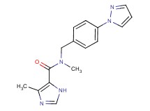 N,4-dimethyl-N-[4-(1H-pyrazol-1-yl)benzyl]-1H-imidazole-5-carboxamide