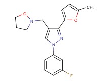 2-{[1-(3-fluorophenyl)-3-(5-methyl-2-furyl)-1H-pyrazol-4-yl]methyl}isoxazolidine
