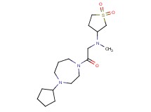 N-[2-(4-cyclopentyl-1,4-diazepan-1-yl)-2-oxoethyl]-N-methyltetrahydrothiophen-3-amine 1,1-dioxide