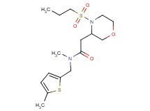 N-methyl-N-[(5-methyl-2-thienyl)methyl]-2-[4-(propylsulfonyl)-3-morpholinyl]acetamide