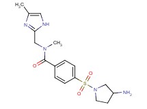 4-[(3-amino-1-pyrrolidinyl)sulfonyl]-N-methyl-N-[(4-methyl-1H-imidazol-2-yl)methyl]benzamide dihydrochloride