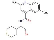 N-[2-hydroxy-1-(tetrahydro-2H-thiopyran-4-yl)ethyl]-2,6-dimethyl-4-quinolinecarboxamide