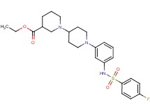ethyl 1'-(3-{[(4-fluorophenyl)sulfonyl]amino}phenyl)-1,4'-bipiperidine-3-carboxylate