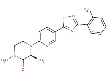 (3S*)-1,3-dimethyl-4-{5-[3-(2-methylphenyl)-1,2,4-oxadiazol-5-yl]-2-pyridinyl}-2-piperazinone