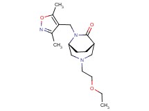 (1S*,5R*)-6-[(3,5-dimethyl-4-isoxazolyl)methyl]-3-(2-ethoxyethyl)-3,6-diazabicyclo[3.2.2]nonan-7-one