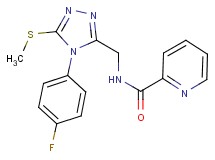 N-{[4-(4-fluorophenyl)-5-(methylthio)-4H-1,2,4-triazol-3-yl]methyl}-2-pyridinecarboxamide