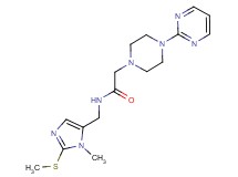 N-{[1-methyl-2-(methylthio)-1H-imidazol-5-yl]methyl}-2-[4-(2-pyrimidinyl)-1-piperazinyl]acetamide