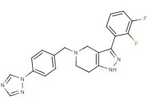 3-(2,3-difluorophenyl)-5-[4-(1H-1,2,4-triazol-1-yl)benzyl]-4,5,6,7-tetrahydro-1H-pyrazolo[4,3-c]pyridine