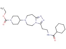 ethyl 4-(3-{2-[(cyclohexylcarbonyl)amino]ethyl}-5,6,8,9-tetrahydro-7H-[1,2,4]triazolo[4,3-d][1,4]diazepin-7-yl)-1-piperidinecarboxylate