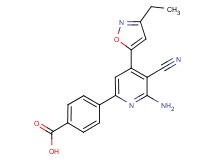4-[6-amino-5-cyano-4-(3-ethylisoxazol-5-yl)pyridin-2-yl]benzoic acid
