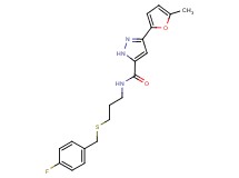 N-{3-[(4-fluorobenzyl)thio]propyl}-3-(5-methyl-2-furyl)-1H-pyrazole-5-carboxamide