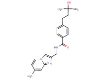 4-(3-hydroxy-3-methylbutyl)-N-[(7-methylimidazo[1,2-a]pyridin-2-yl)methyl]benzamide