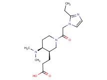 3-{(3R*,4S*)-4-(dimethylamino)-1-[(2-ethyl-1H-imidazol-1-yl)acetyl]piperidin-3-yl}propanoic acid
