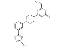 2-ethyl-6-{1-[4-(3-methyl-1,2,4-oxadiazol-5-yl)-2-pyridinyl]-4-piperidinyl}-4(3H)-pyrimidinone trifluoroacetate