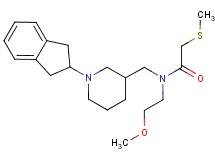 N-{[1-(2,3-dihydro-1H-inden-2-yl)-3-piperidinyl]methyl}-N-(2-methoxyethyl)-2-(methylthio)acetamide