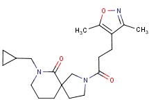 7-(cyclopropylmethyl)-2-[3-(3,5-dimethylisoxazol-4-yl)propanoyl]-2,7-diazaspiro[4.5]decan-6-one