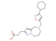 3-{5-[(3-cyclohexyl-5-isoxazolyl)methyl]-5,6,7,8-tetrahydro-4H-pyrazolo[1,5-a][1,4]diazepin-2-yl}propanoic acid