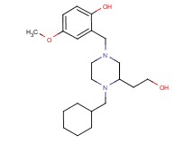 2-{[4-(cyclohexylmethyl)-3-(2-hydroxyethyl)-1-piperazinyl]methyl}-4-methoxyphenol