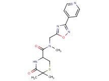 N,6,6-trimethyl-5-oxo-N-{[3-(4-pyridinyl)-1,2,4-oxadiazol-5-yl]methyl}-3-thiomorpholinecarboxamide