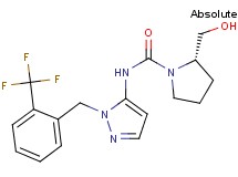 (2S)-2-(hydroxymethyl)-N-{1-[2-(trifluoromethyl)benzyl]-1H-pyrazol-5-yl}pyrrolidine-1-carboxamide