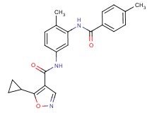 5-cyclopropyl-N-{4-methyl-3-[(4-methylbenzoyl)amino]phenyl}isoxazole-4-carboxamide