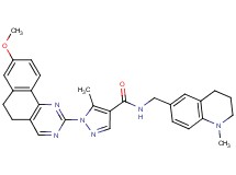 1-(8-methoxy-5,6-dihydrobenzo[h]quinazolin-2-yl)-5-methyl-N-[(1-methyl-1,2,3,4-tetrahydro-6-quinolinyl)methyl]-1H-pyrazole-4-carboxamide