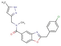 2-(4-chlorobenzyl)-N-methyl-N-[(5-methyl-1H-pyrazol-3-yl)methyl]-1,3-benzoxazole-5-carboxamide