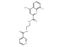 8-fluoro-4-hydroxy-N-{2-[(3-pyridinylcarbonyl)amino]ethyl}-2-quinolinecarboxamide