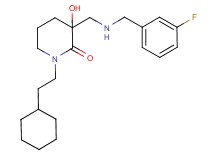 1-(2-cyclohexylethyl)-3-{[(3-fluorobenzyl)amino]methyl}-3-hydroxypiperidin-2-one