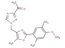 1-(1-{[2-(4-methoxy-2,5-dimethylphenyl)-5-methyl-1,3-oxazol-4-yl]methyl}-1H-1,2,4-triazol-3-yl)ethanone