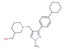 (1-{[3-(4-cyclohexylphenyl)-1-methyl-1H-pyrazol-4-yl]methyl}-3-piperidinyl)methanol