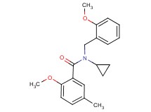 N-cyclopropyl-2-methoxy-N-(2-methoxybenzyl)-5-methylbenzamide