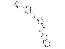 N-(2,3-dihydro-1H-inden-2-yl)-5-{[4-(1H-1,2,4-triazol-1-yl)phenoxy]methyl}-3-isoxazolecarboxamide