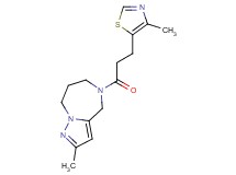2-methyl-5-[3-(4-methyl-1,3-thiazol-5-yl)propanoyl]-5,6,7,8-tetrahydro-4H-pyrazolo[1,5-a][1,4]diazepine