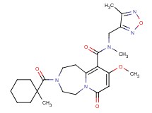 9-methoxy-N-methyl-3-[(1-methylcyclohexyl)carbonyl]-N-[(4-methyl-1,2,5-oxadiazol-3-yl)methyl]-7-oxo-1,2,3,4,5,7-hexahydropyrido[1,2-d][1,4]diazepine-10-carboxamide