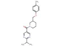 2-isopropyl-5-({3-[(4-methylphenoxy)methyl]piperidin-1-yl}carbonyl)pyrimidine