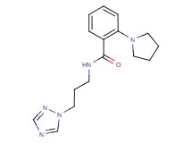 2-pyrrolidin-1-yl-N-[3-(1H-1,2,4-triazol-1-yl)propyl]benzamide