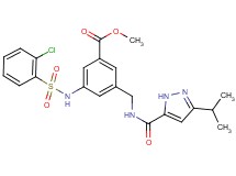 methyl 3-{[(2-chlorophenyl)sulfonyl]amino}-5-({[(3-isopropyl-1H-pyrazol-5-yl)carbonyl]amino}methyl)benzoate