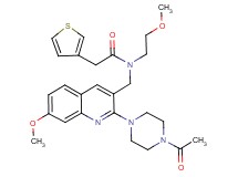 N-{[2-(4-acetyl-1-piperazinyl)-7-methoxy-3-quinolinyl]methyl}-N-(2-methoxyethyl)-2-(3-thienyl)acetamide