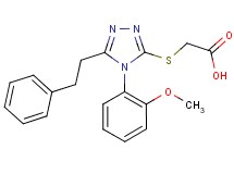 {[4-(2-methoxyphenyl)-5-(2-phenylethyl)-4H-1,2,4-triazol-3-yl]thio}acetic acid